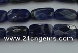 CSO735 15.5 inches 8*12mm faceted rectangle sodalite gemstone beads