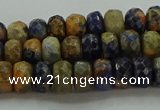 CSO761 15.5 inches 4*6mm faceted rondelle orange sodalite beads