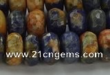 CSO763 15.5 inches 6*10mm faceted rondelle orange sodalite beads