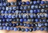CSO846 15 inches 6mm faceted round sodalite beads wholesale