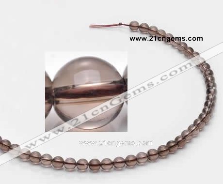 CSQ11 6mm round A grade natural smoky quartz beads Wholesale