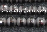 CSQ513 15.5 inches 10mm faceted round matte smoky quartz beads