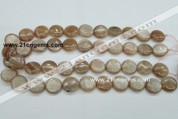 CSS204 15.5 inches 18mm flat round natural sunstone beads