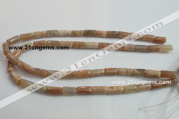 CSS252 15.5 inches 8*15mm column natural sunstone beads
