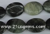 CSW154 15.5 inches 15*20mm oval seaweed quartz beads wholesale