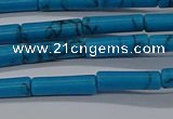 CTB342 15.5 inches 4*13mm tube imitation turquoise beads wholesale