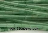 CTB966 15 inches 2*4mm tube green aventurine jade beads