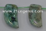 CTD1188 Top drilled 15*30mm - 16*32mm horn plated quartz beads