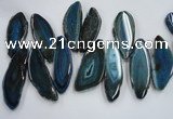 CTD1521 Top drilled 25*50mm - 30*60mm freeform agate slab beads