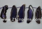 CTD1528 Top drilled 25*50mm - 30*80mm freeform agate slab beads