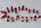CTD1651 Top drilled 10*20mm - 15*40mm freeform druzy agate beads