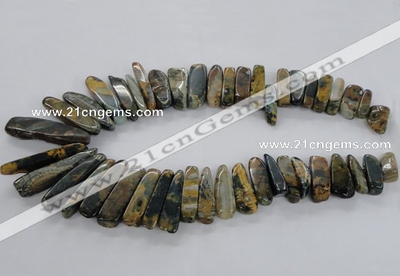 CTD1665 Top drilled 8*25mm - 15*50mm sticks agate gemstone beads