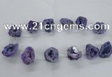 CTD1682 Top drilled 15*25mm - 30*35mm nuggets druzy agate beads