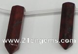 CTD1810 Top drilled 10*30mm - 10*32mm sticks brecciated jasper beads
