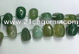 CTD2128 Top drilled 15*25mm - 18*25mm freeform agate beads
