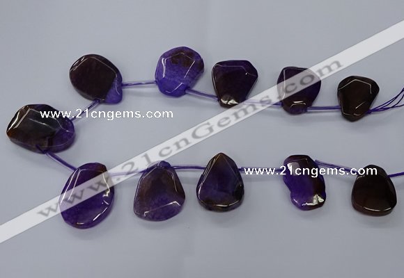 CTD2566 15.5 inches 18*25mm - 30*40mm freeform agate beads
