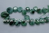 CTD2589 Top drilled 20*25mm - 30*40mm faceted freeform agate beads
