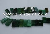 CTD2612 Top drilled 14*27mm - 16*42mm rectangle agate beads