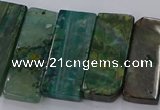 CTD2695 Top drilled 16*22mm - 16*55mm rectangle agate beads