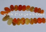 CTD2744 Top drilled 18*25mm - 22*40mm freeform agate beads