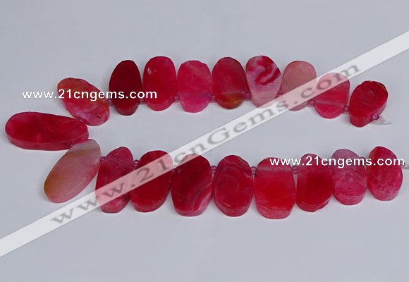 CTD2746 Top drilled 18*25mm - 22*40mm freeform agate beads