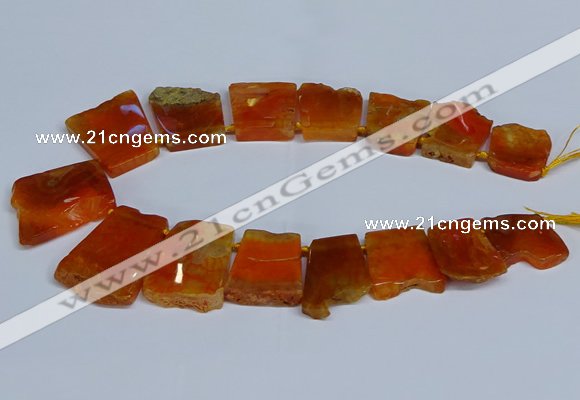 CTD2756 Top drilled 25*30mm - 35*45mm freeform agate beads