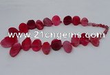 CTD2783 Top drilled 15*25mm - 25*40mm oval agate gemstone beads