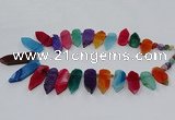 CTD2816 Top drilled 15*30mm - 15*45mm sticks agate gemstone beads