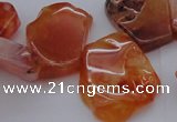 CTD307 Top drilled 15*20mm - 20*25mm freeform red agate beads
