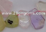 CTD321 Top drilled 15*20mm - 20*25mm freeform multicolor quartz beads