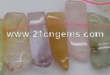 CTD367 Top drilled 10*25mm - 10*45mm wand multicolor quartz beads