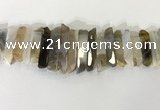 CTD3731 Top drilled 8*20mm - 10*50mm sticks agate gemstone beads