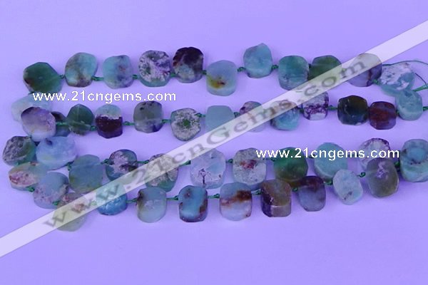 CTD3895 Top drilled 12*16mm - 13*18mm freeform Australia chrysoprase beads