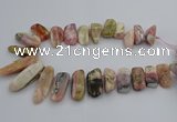 CTD451 15.5 inches 15*25mm - 15*48mm freeform pin opal gemstone beads