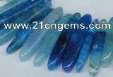 CTD587 Top drilled 6*20mm - 6*45mm wand agate gemstone beads