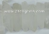 CTD626 Top drilled 10*25mm - 12*45mm faceted nuggets white crystal beads