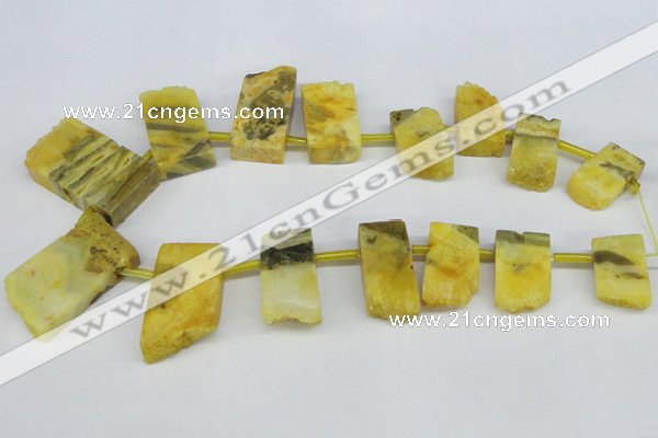 CTD648 Top drilled 15*25mm - 25*40mm freeform quartz beads