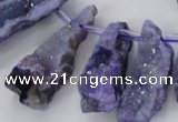 CTD680 Top drilled 12*20mm - 15*45mm freeform agate gemstone beads