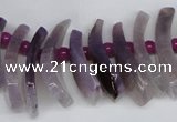 CTD728 Top drilled 12*25mm - 14*40mm wand agate gemstone beads