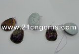 CTD814 Top drilled 25*35mm - 35*45mm freeform plated agate beads
