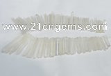CTD939 Top drilled 5*25mm - 6*60mm sticks white crystal beads