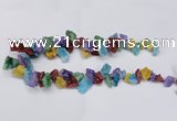 CTD981 Top drilled 10*15mm - 15*25mm nuggets plated druzy agate beads