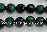 CTE1014 15.5 inches 10mm faceted round dyed green tiger eye beads