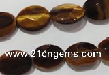 CTE1094 15.5 inches 12*16mm faceted oval yellow tiger eye beads