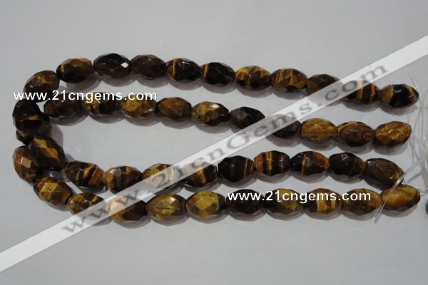 CTE1114 15.5 inches 13*18mm faceted rice yellow tiger eye beads