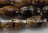 CTE1582 15.5 inches 12*16mm faceted rice yellow tiger eye beads
