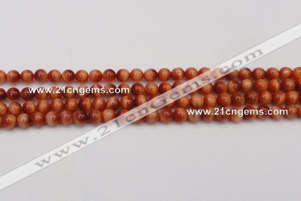 CTE1660 15.5 inches 4mm round sun orange tiger eye beads