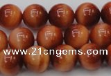 CTE1663 15.5 inches 10mm round sun orange tiger eye beads