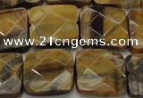 CTE1735 15.5 inches 18*18mm faceted square yellow tiger eye beads