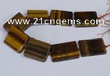 CTE1960 15.5 inches 35*45mm - 35*50mm rectangle yellow tiger eye beads
